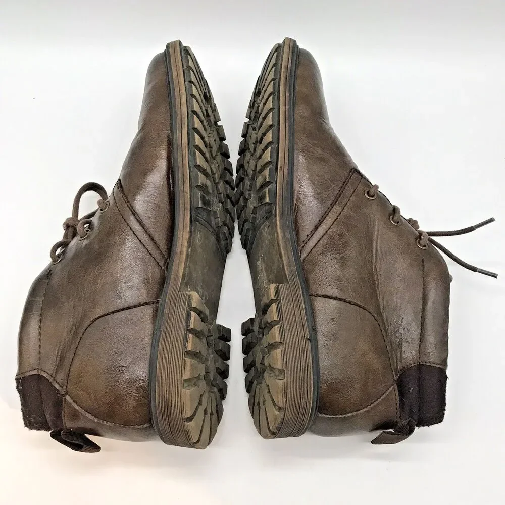B-52 by Bullboxer Chukka Boots Men’s 11 Brown Leather Lined Lace Up Desert Shoes